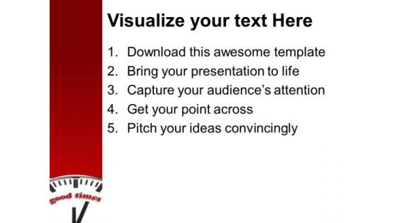 White Clock With Good Time Future PowerPoint Templates And PowerPoint Themes 0912