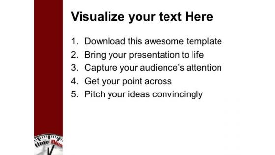 White Clock With Word Time Flies PowerPoint Templates And PowerPoint Themes 1012