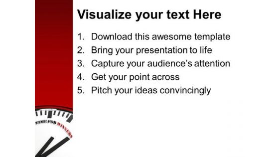 White Clock With Words Time For Winners Competition PowerPoint Templates And PowerPoint Themes 1012