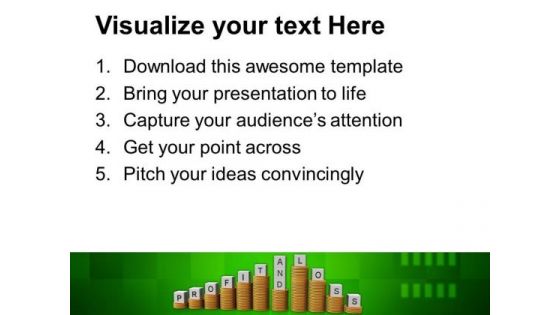 White Dices Profit And Loss Business PowerPoint Templates And PowerPoint Themes 0912