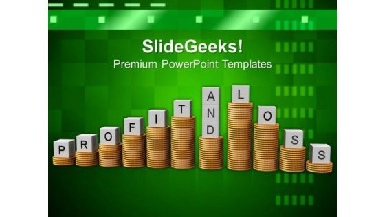 White Dices Profit And Loss Business PowerPoint Templates And PowerPoint Themes 0912