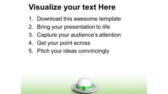 White Hat Symbolise Patricks Day PowerPoint Templates Ppt Backgrounds For Slides 0313