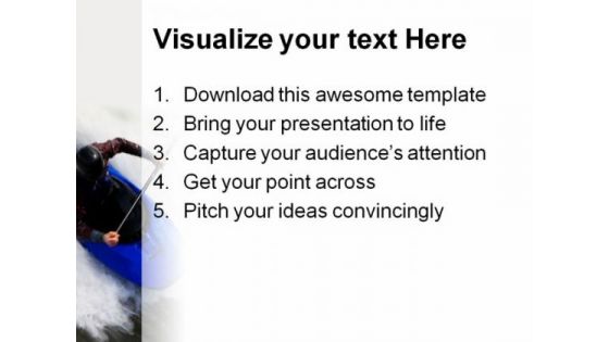 Whitewater Surfing Sports PowerPoint Themes And PowerPoint Slides 0411