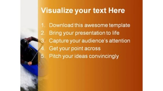 Whitewater Surfing Sports PowerPoint Themes And PowerPoint Slides 0411