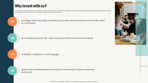 Why Invest With Us Conversational Commerce Platform Investor