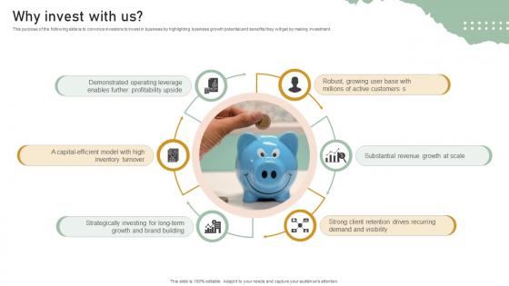 Why Invest With Us Personal Styling Service Investor Funding Elevator Pitch Deck