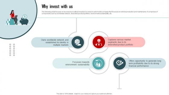 Why Invest With Us Vehicle Company Capital Funding Pitch Deck
