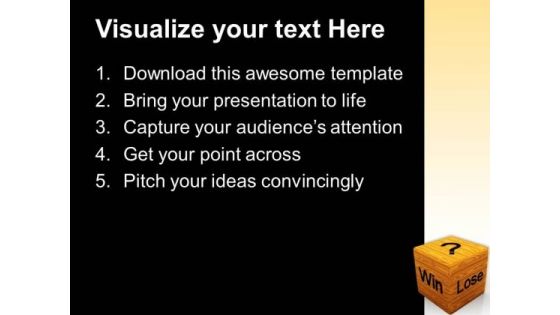 Win And Loss Symbol PowerPoint Templates And PowerPoint Themes 0912