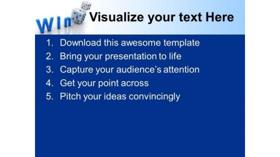 Win Cube Game Success PowerPoint Templates And PowerPoint Themes 0612