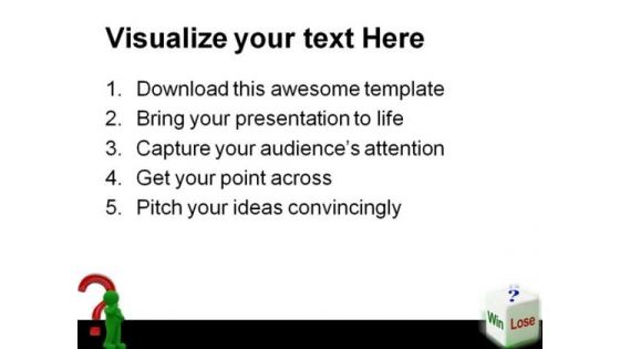 Win Or Lose Business PowerPoint Template 0910