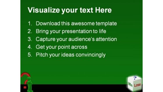 Win Or Lose Business PowerPoint Template 0910