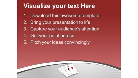 Win The Game Of Cards PowerPoint Templates Ppt Backgrounds For Slides 0513