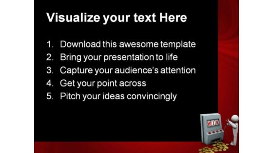 Win With Slot Machine Sports PowerPoint Themes And PowerPoint Slides 0611