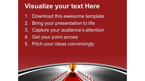 Winner Achieved The Golden Trophy As Award PowerPoint Templates Ppt Backgrounds For Slides 0313