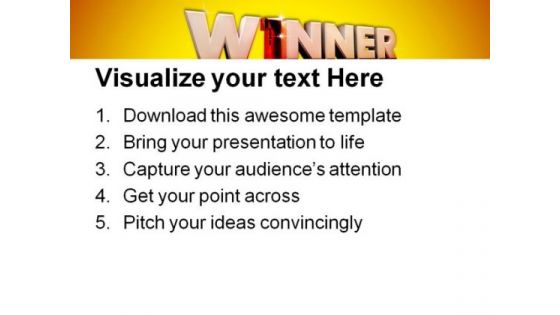 Winner Leadership Business PowerPoint Backgrounds And Templates 1210