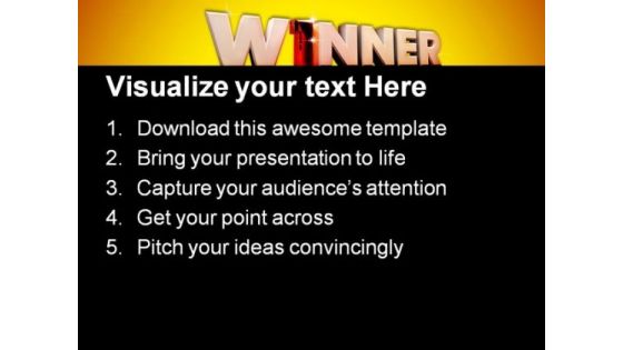 Winner Leadership Business PowerPoint Backgrounds And Templates 1210