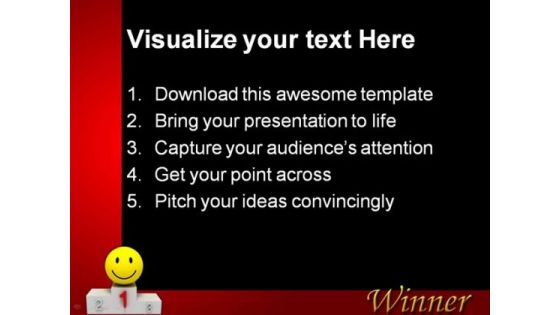 Winner Smile Success PowerPoint Templates And PowerPoint Backgrounds 0811