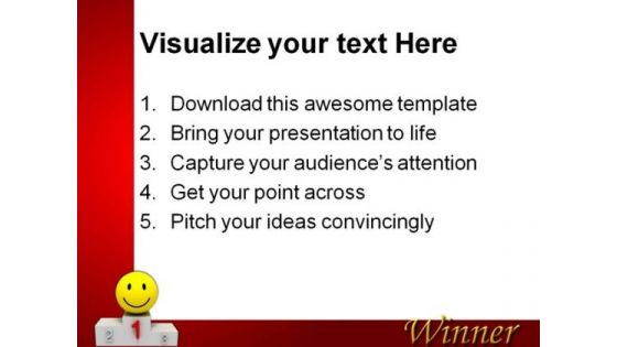 Winner Smile Success PowerPoint Themes And PowerPoint Slides 0811