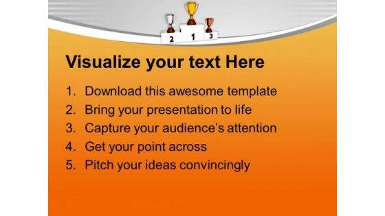 Winner Trophies Competition PowerPoint Templates Ppt Backgrounds For Slides 0313