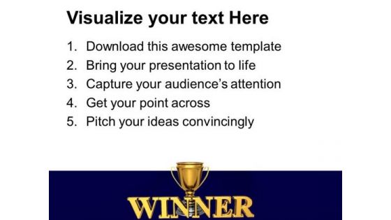 Winner Trophy Business PowerPoint Templates And PowerPoint Themes 0912
