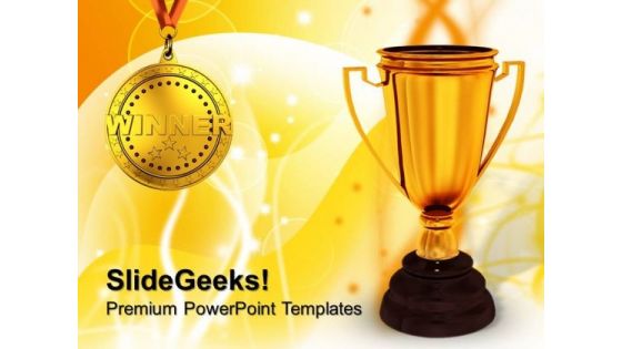 Winner Trophy Success PowerPoint Templates And PowerPoint Themes 0712