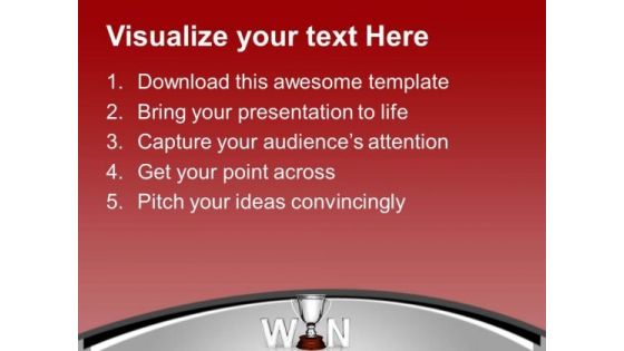Winners Trophy Concept Of Competition PowerPoint Templates Ppt Backgrounds For Slides 0313