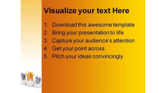 Winning Team Competition PowerPoint Template 0810