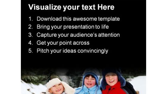 Winter01 Children PowerPoint Background And Template 1210