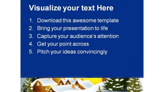 Winter Town Festival PowerPoint Themes And PowerPoint Slides 0811