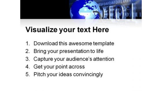 Wired Globe Technology PowerPoint Templates And PowerPoint Backgrounds 0311