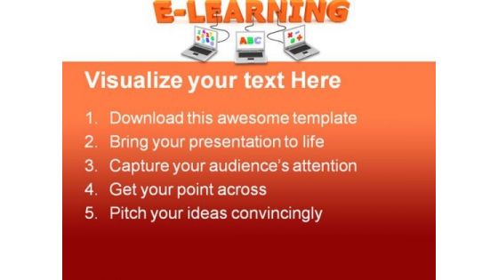 Wired To E Learning Children PowerPoint Backgrounds And Templates 1210