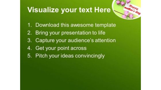 With Best Wishes Happy Mothers Day PowerPoint Templates Ppt Backgrounds For Slides 0513