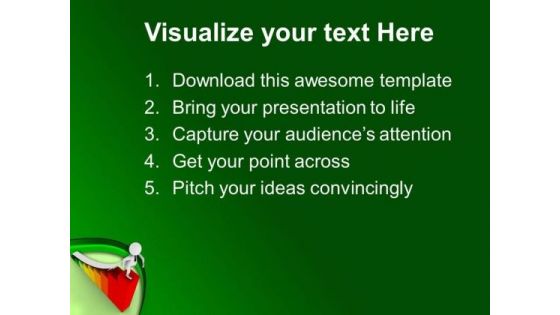 With Hard Work You Can Be On Top PowerPoint Templates Ppt Backgrounds For Slides 0613