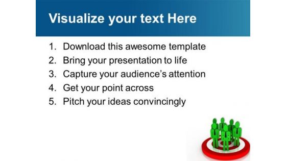With Team Efforts Achieve Targets PowerPoint Templates Ppt Backgrounds For Slides 0713