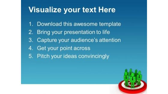 With Team Efforts Achieve Targets PowerPoint Templates Ppt Backgrounds For Slides 0713