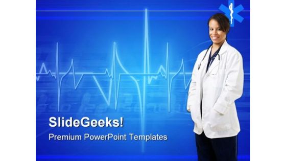 Woman Doctor Hospitality PowerPoint Themes And PowerPoint Slides 0911