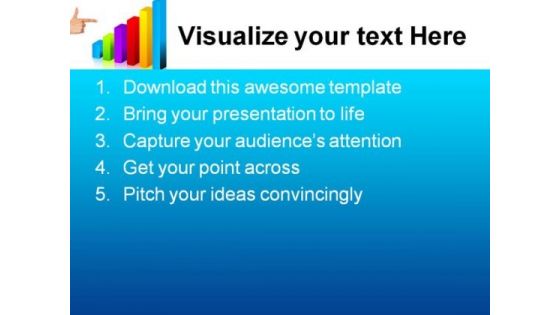 Woman Hand Pointing To Chart Business PowerPoint Templates And PowerPoint Backgrounds 0511