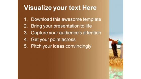 Woman With Rainbow Beauty PowerPoint Themes And PowerPoint Slides 0811