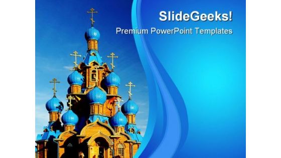 Wooden Church Religion PowerPoint Themes And PowerPoint Slides 0611