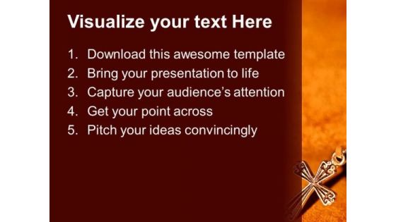 Wooden Cross Crucifix Church PowerPoint Templates And PowerPoint Themes 0712