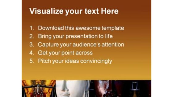 Wooden Mask Of Buddha Religion PowerPoint Themes And PowerPoint Slides 0511