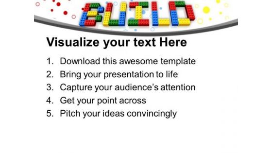 Word Build Written Using Lego Blocks PowerPoint Templates Ppt Backgrounds For Slides 1212