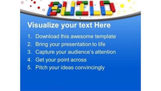 Word Build Written Using Lego Blocks PowerPoint Templates Ppt Backgrounds For Slides 1212