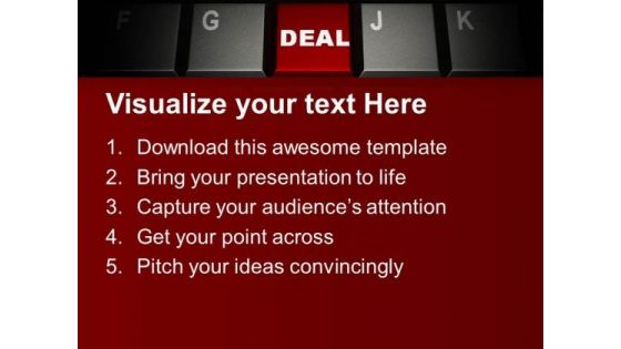 Word Deal On Keyboard Computer Technology PowerPoint Templates Ppt Backgrounds For Slides 1112