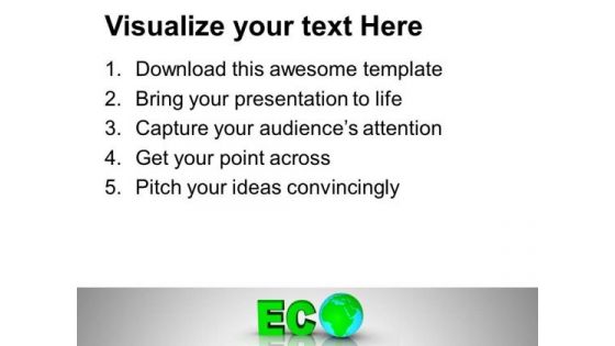 Word Eco Globe Environment Concept PowerPoint Templates Ppt Backgrounds For Slides 0213