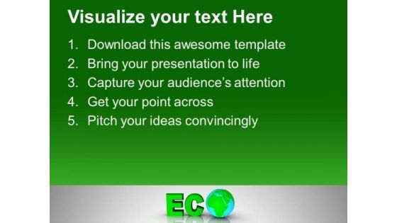 Word Eco Globe Environment Concept PowerPoint Templates Ppt Backgrounds For Slides 0213