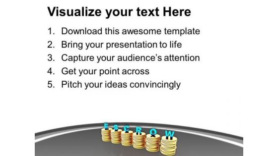 Word Escrow To Show Investment Business PowerPoint Templates Ppt Backgrounds For Slides 0313