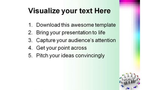 Word Of Mouth People PowerPoint Template 0810