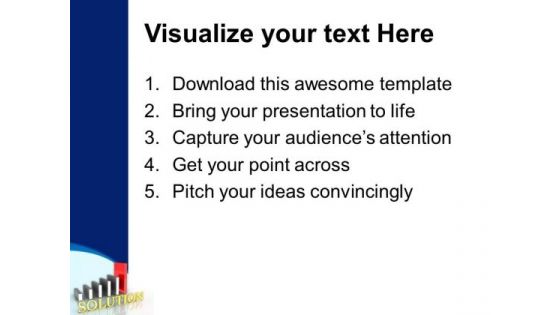 Word Solution With Bar Graph Growth PowerPoint Templates Ppt Backgrounds For Slides 0213
