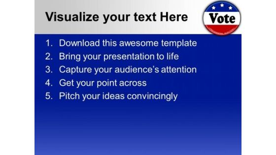 Word Vote Signifying Elections Government PowerPoint Templates Ppt Backgrounds For Slides 1112
